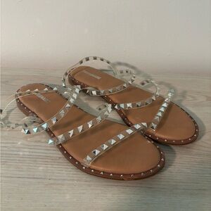 Sliver Studded Sandals